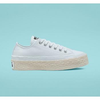 Converse Trail To Cove Espadrille Chuck Taylor All Star Biele - Damske Topanky na Platforme